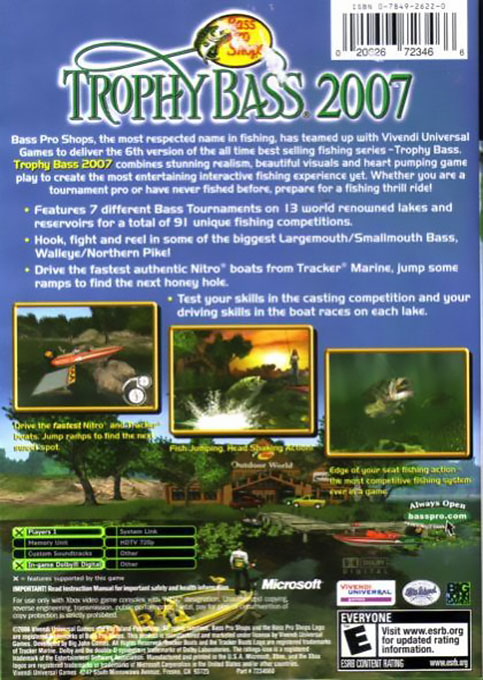 Bass Pro Shops : Trophy Bass 2007 — box-2D-back (US)