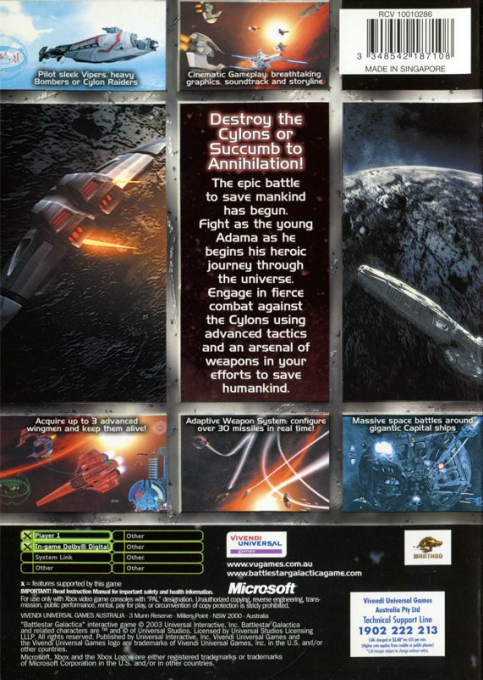 Battlestar Galactica — box-2D-back (AU)