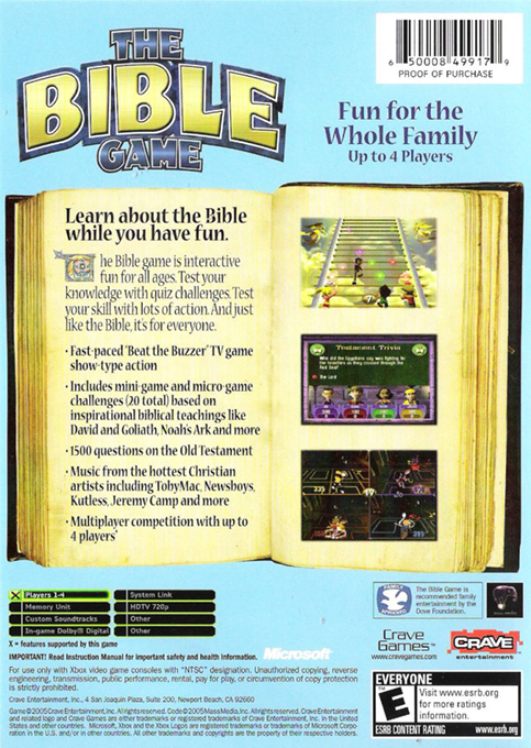 Bible Game, The — box-2D-back (US)