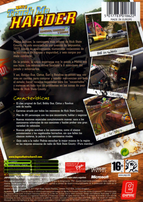 Big Mutha Truckers 2 - Truck Me Harder — box-2D-back (SP)