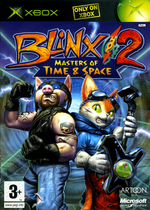 Blinx 2 - Masters Of Time And Space — box-2D (UK)