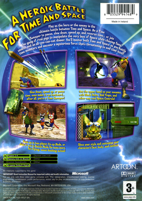 Blinx 2 - Masters Of Time And Space — box-2D-back (UK)