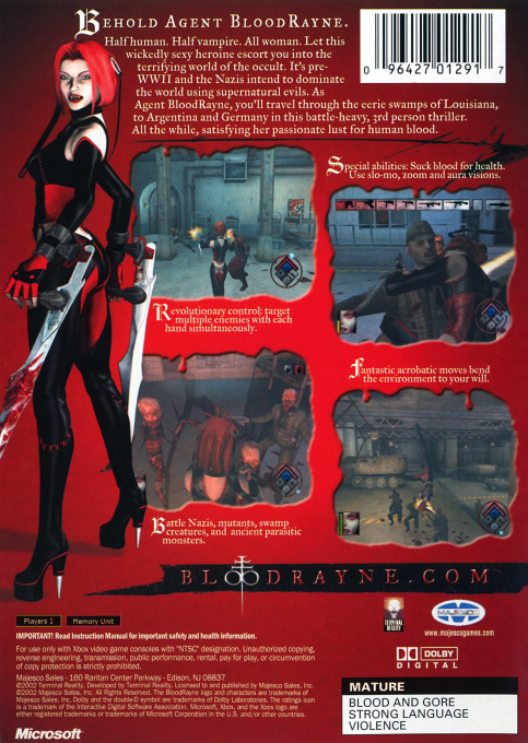 BloodRayne — box-2D-back (US)