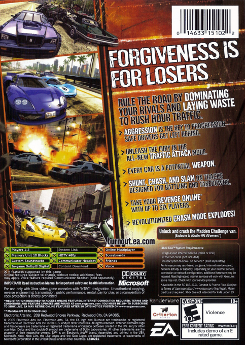 Burnout - Revenge — box-2D-back (US)