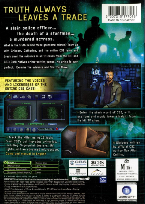 CSI - Crime Scene Investigation — box-2D-back (AU)