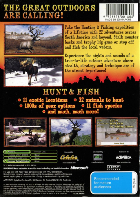 Cabela's Outdoor Adventures — box-2D-back (AU)