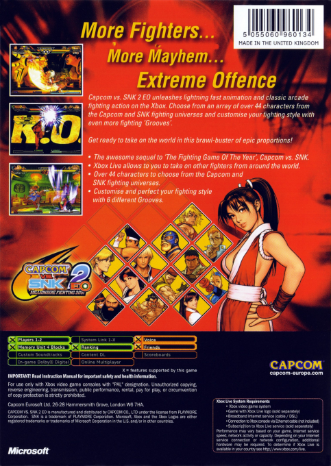 Capcom Vs. SNK 2 EO - Millionaire Fighting 2001 — box-2D-back (EU)