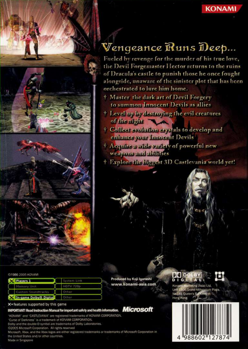 Castlevania - Curse Of Darkness — box-2D-back (JP)