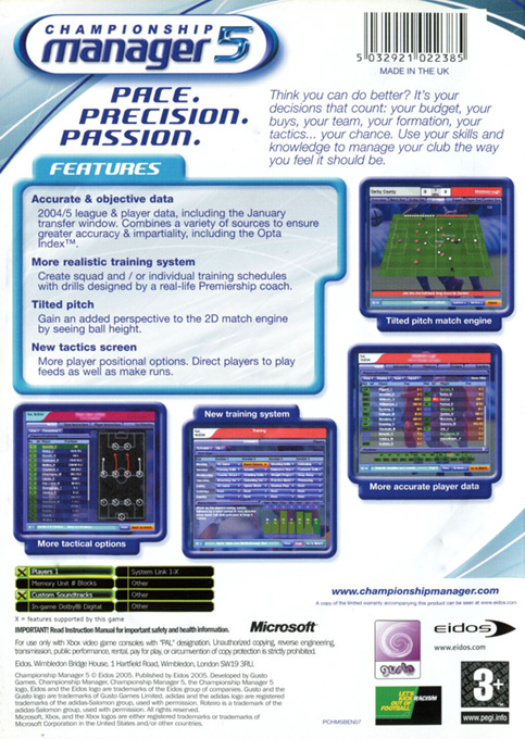 Championship Manager 5 — box-2D-back (EU)