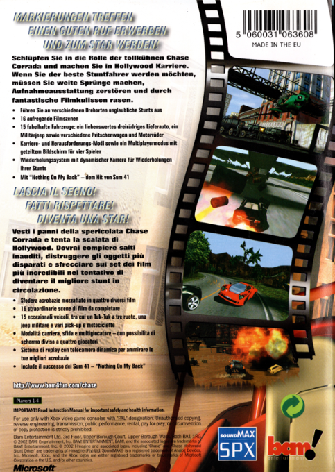Chase - Hollywood Stunt Driver — box-2D-back (DE)