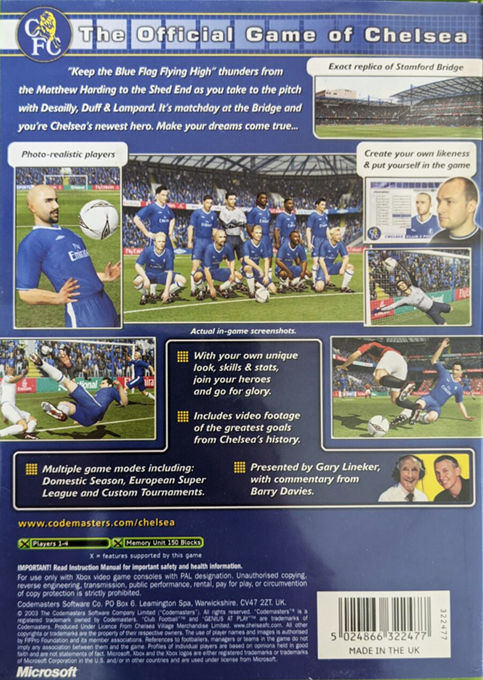Club Football - Chelsea FC — box-2D-back (EU)