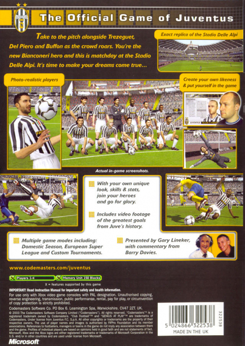 Club Football - Juventus — box-2D-back (UK)