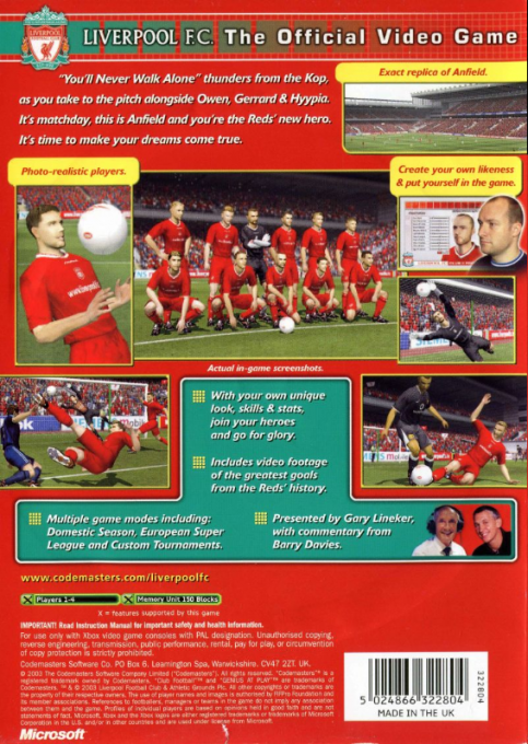 Club Football - Liverpool FC — box-2D-back (UK)