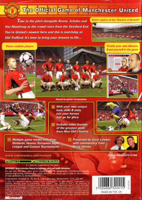 Club Football - Manchester United — box-2D-back (UK)