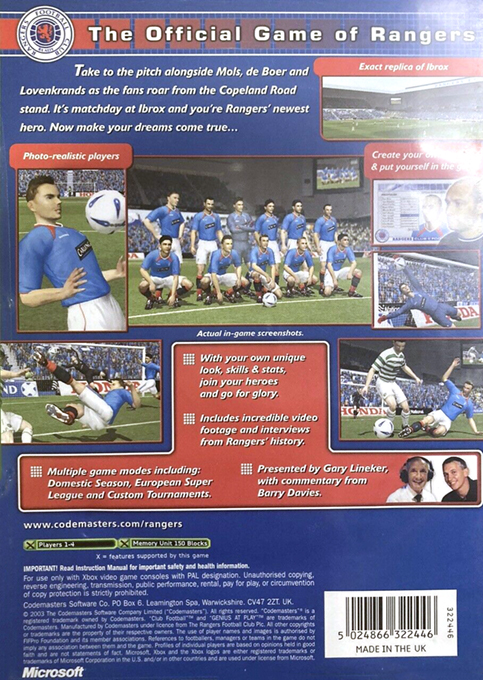 Club Football - Rangers FC — box-2D-back (EU)
