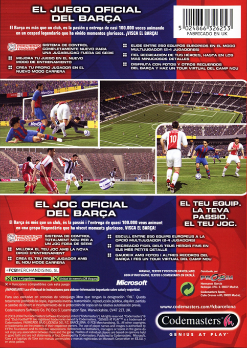 Club Football 2005 - FC Barcelona — box-2D-back (SP)
