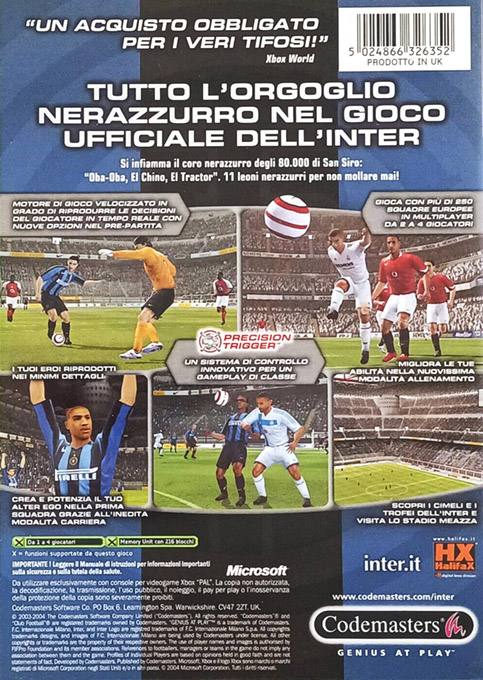 Club Football 2005 - FC Internazionale — box-2D-back (IT)
