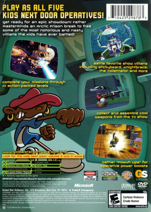 Codename - Kids Next Door - Operation - V.I.D.E.O.G.A.M.E — box-2D-back (US)