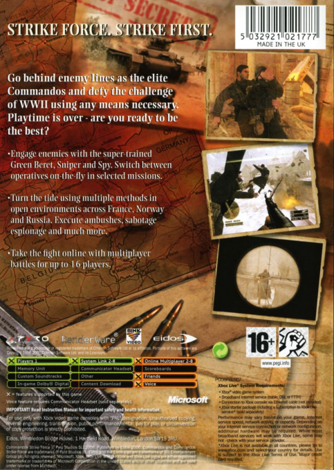 Commandos - Strike Force — box-2D-back (EU)