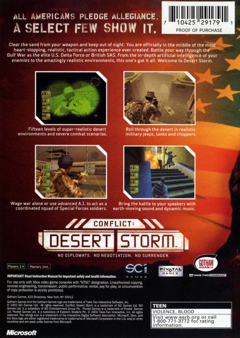 Conflict - Desert Storm — box-2D-back (US)