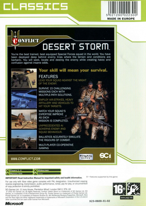 Conflict - Desert Storm — box-2D-back (EU)