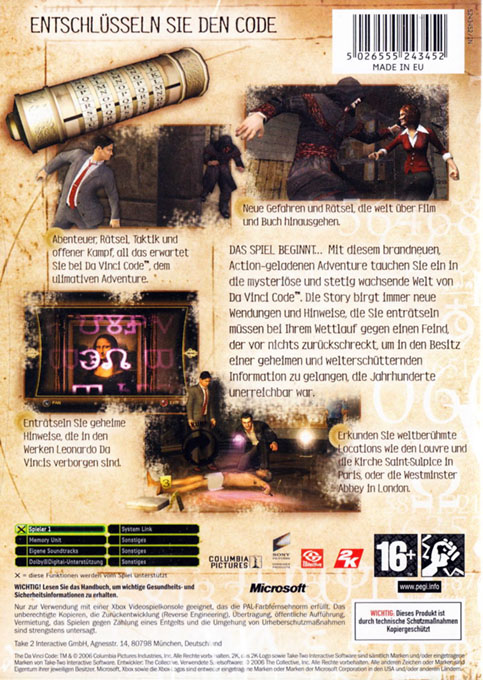 Da Vinci Code — box-2D-back (DE)