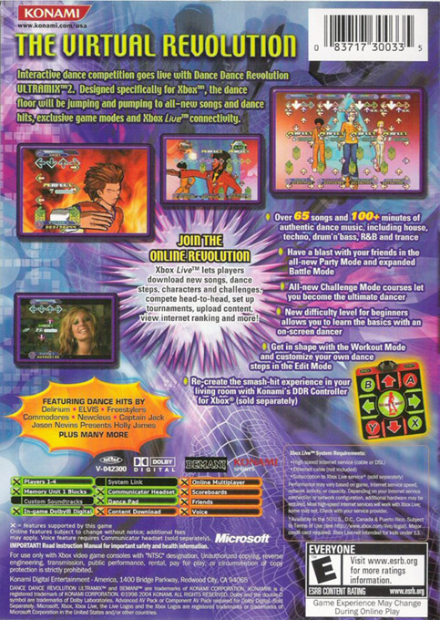 Dancing Stage Unleashed 2 — box-2D-back (US)