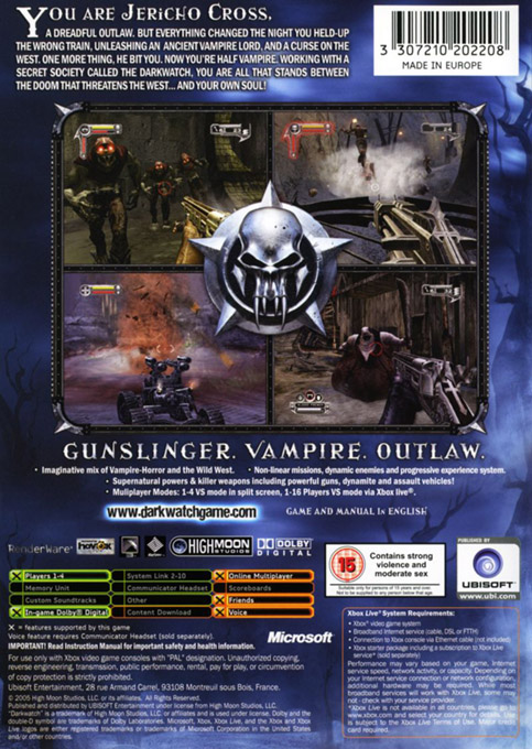 Darkwatch — box-2D-back (UK)
