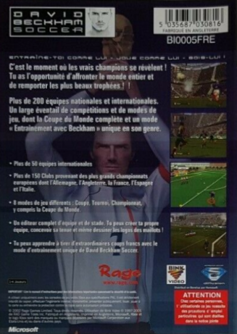 David Beckham Soccer — box-2D-back (FR)