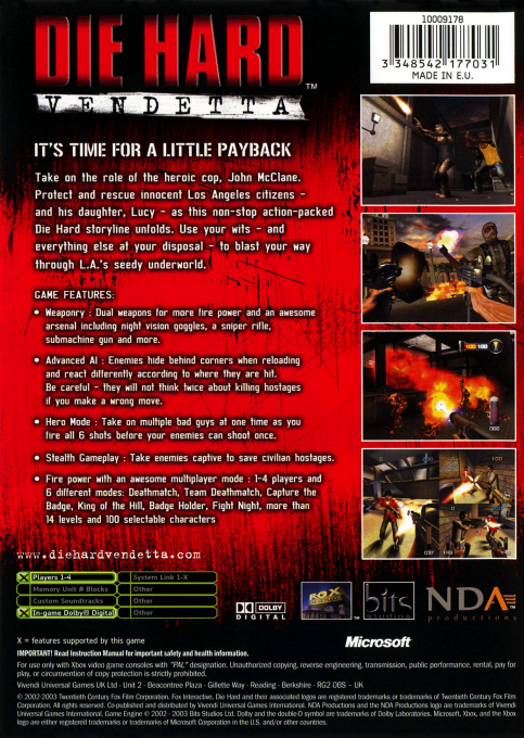 Hard - Vendetta, Die — box-2D-back (UK)