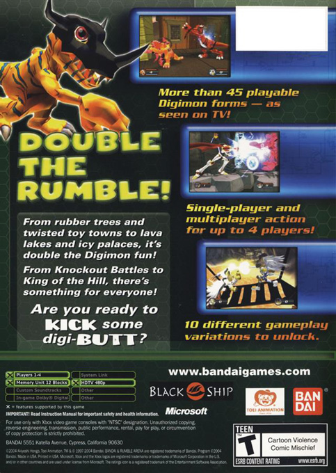 Digimon - Rumble Arena 2 — box-2D-back (US)