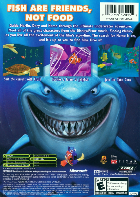 Monde De Nemo, Le — box-2D-back (US)
