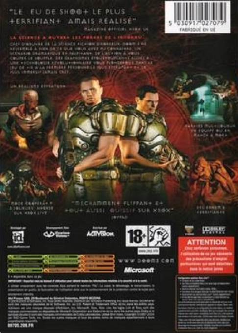Doom 3 — box-2D-back (EU)
