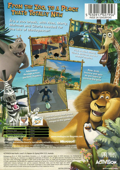 Madagascar — box-2D-back (AU)