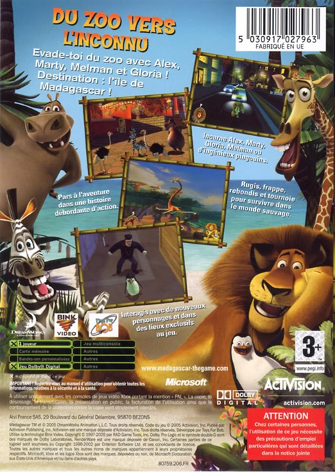 Madagascar — box-2D-back (FR)