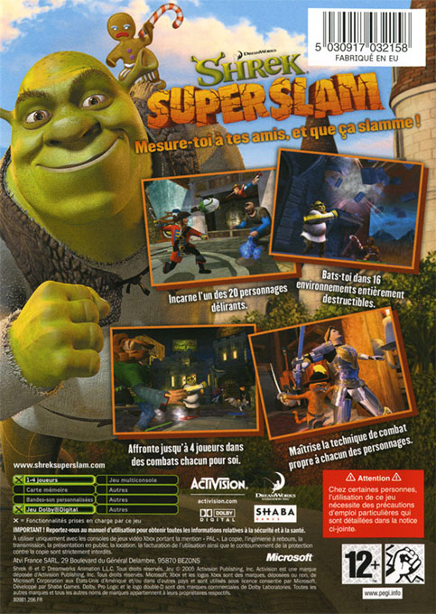 Shrek SuperSlam — box-2D-back (FR)