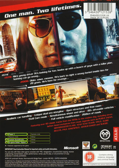 Driver - Parallel Lines — box-2D-back (UK)
