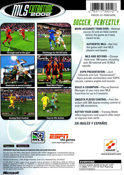 ESPN MLS ExtraTime 2002 — box-2D-back (US)