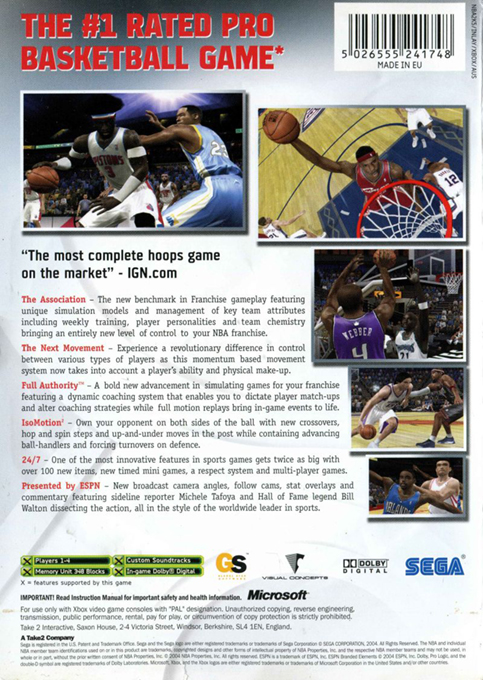 Espn Nba 2k5 — box-2D-back (AU)