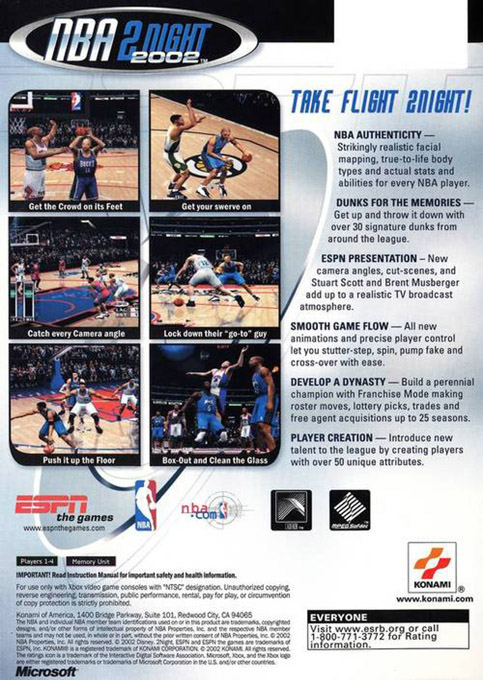 Espn Nba 2night 2002 — box-2D-back (US)