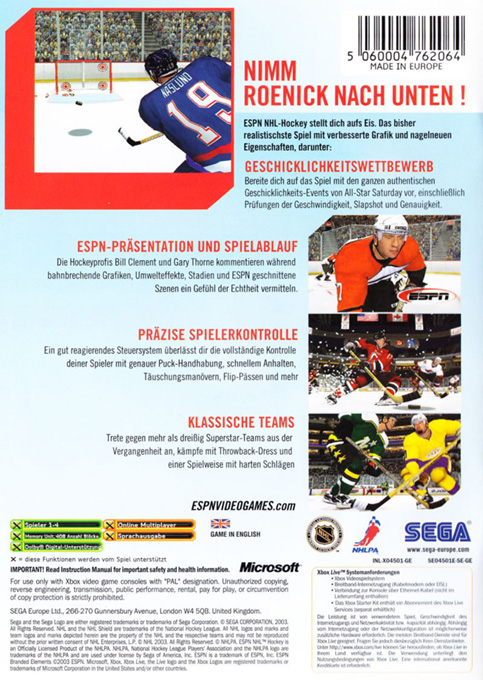 Espn Nhl Hockey — box-2D-back (DE)