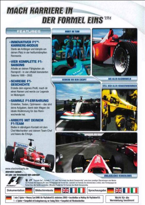 F1 Career Challenge — box-2D-back (DE)