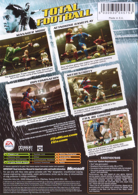 FIFA 06 — box-2D-back (UK)