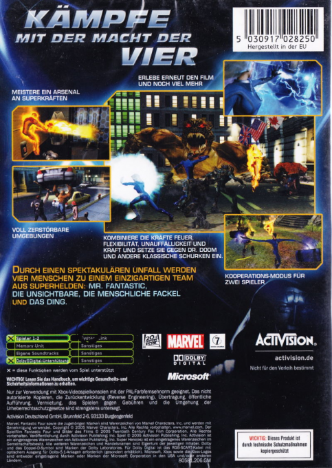 Fantastic 4 — box-2D-back (DE)