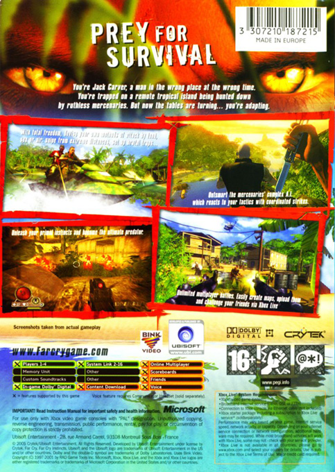 Far Cry Instincts — box-2D-back (EU)