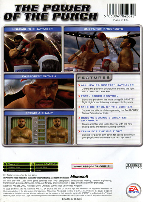 Fight Night Round 2 — box-2D-back (AU)