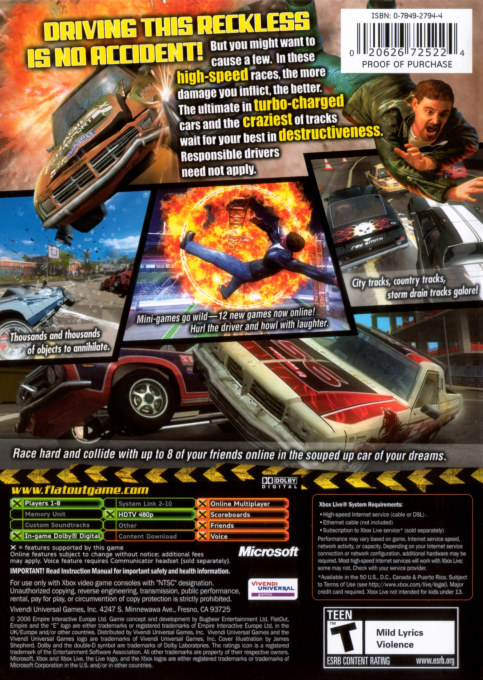 Flatout 2 — box-2D-back (US)