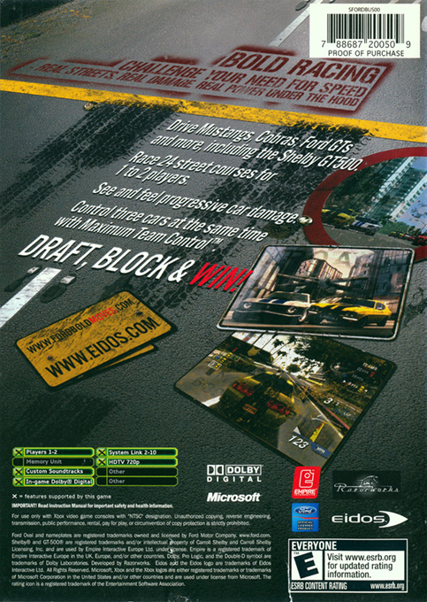 Ford Street Racing — box-2D-back (US)