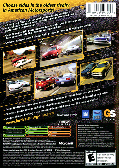 Ford vs. Chevy — box-2D-back (US)