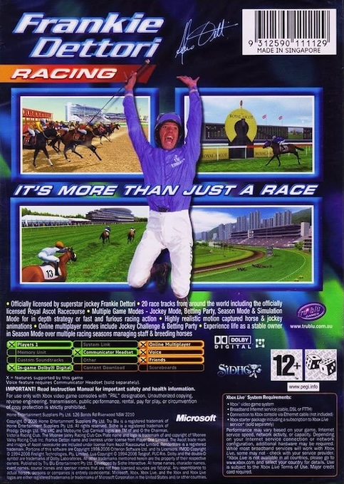 Frankie Dettori Racing — box-2D-back (EU)